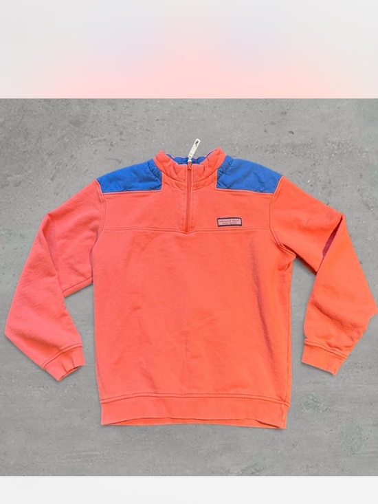 Vineyard Vines Other - Vineyard Vines Orange Pullover with Navy Patch